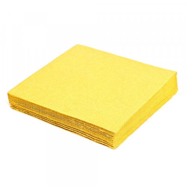 250 Stk. Servietten 40x40 cm 1/4 Falz 3-lagig gelb